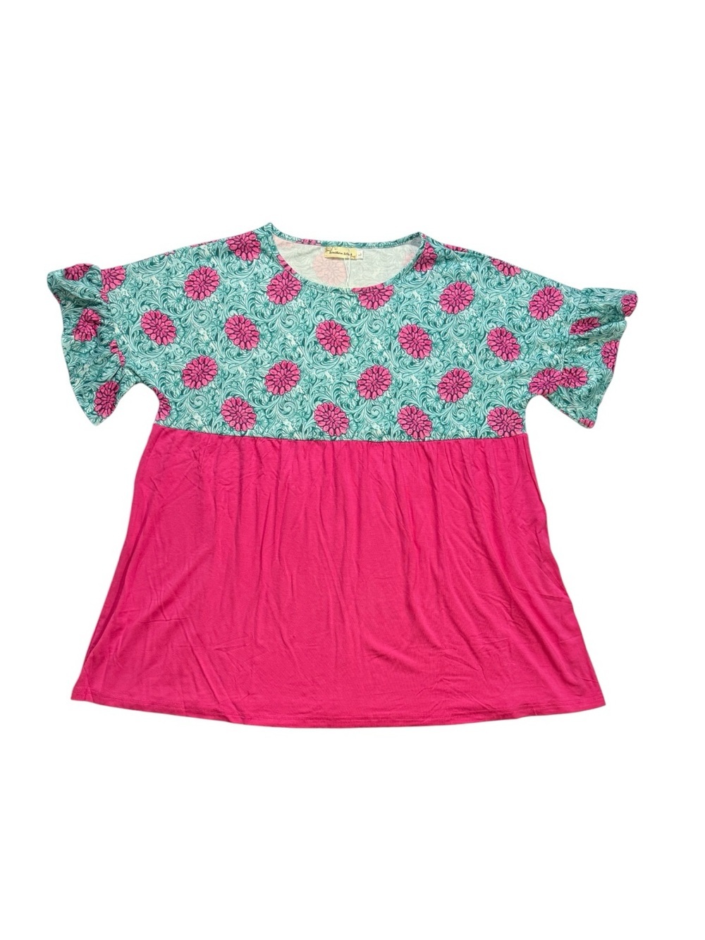 Southern Stitch Floral Babydoll Top Size Large NWT